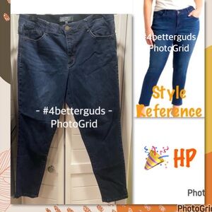 Wit & Wisdom “Ab”solution Slimming Panels Stretch Skinny Dark Wash Jeans 14